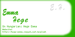 emma hege business card